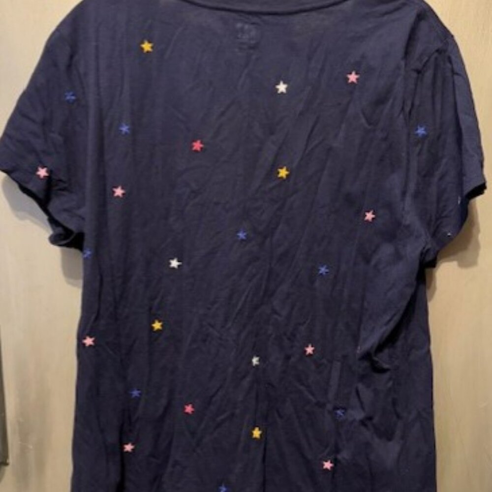 GAP Vintage Embroidered Star V-Neck T-Shirt - NWOT - Picture 14 of 16